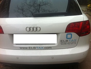 Elbtax Beschriftung durch MSWerbetechnik by Marcel Schumacher