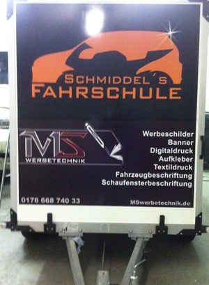 Schmiddels Fahrschule Beschriftung durch MSWerbetechnik by Marcel Schumacher