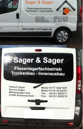 Sager und Sager Beschriftung durch MSWerbetechnik by Marcel Schumacher
